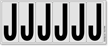 Aluminium 3.25" Numbers and Letters Character black on silver J
