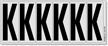 Aluminum 3.25" Numbers and Letters Character black on silver K