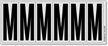 Aluminum 3.25" Numbers and Letters Character black on silver M