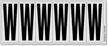 Aluminum 3.25" Numbers and Letters Character black on silver W