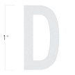 Die-Cut 1 Inch Tall Reflective Letter D White