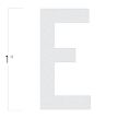 Die-Cut 1 Inch Tall Reflective Letter E White