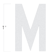 Die-Cut 1 Inch Tall Reflective Letter M White