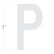 Die-Cut 1 Inch Tall Reflective Letter P White