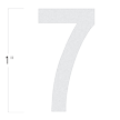Die-Cut 1 Inch Tall Reflective Number 7 White