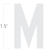 Die-Cut 1.5 Inch Tall Reflective Letter M White