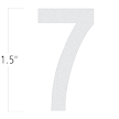 Die-Cut 1.5 Inch Tall Reflective Number 7 White