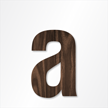 Die Cut 12 Inch Tall Letter Lower Case A Dark Walnut