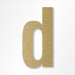 Die Cut 12 Inch Tall Letter Lower Case D Radiant Gold