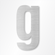 Die Cut 12 Inch Tall Letter Lower Case G Brushed Aluminum