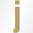 Die Cut 12 Inch Tall Letter Lower Case J Radiant Gold