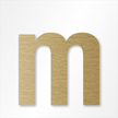 Die Cut 12 Inch Tall Letter Lower Case M Radiant Gold