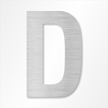 Die Cut 12 Inch Tall Letter Upper Case D Brushed Aluminum