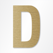 Die Cut 12 Inch Tall Letter Upper Case D Radiant Gold