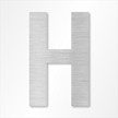 Die Cut 12 Inch Tall Letter Upper Case H Brushed Aluminum