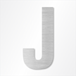 Die Cut 12 Inch Tall Letter Upper Case J Brushed Aluminum