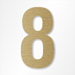 Die Cut 12 Inch Tall Number 8 Radiant Gold