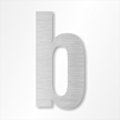 Die Cut 18 Inch Tall Letter Lower Case B Brushed Aluminum