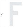 Die-Cut 2 Inch Tall Reflective Letter F White