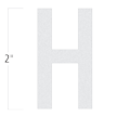 Die-Cut 2 Inch Tall Reflective Letter H White