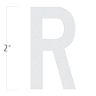 Die-Cut 2 Inch Tall Reflective Letter R White