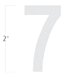 Die-Cut 2 Inch Tall Reflective Number 7 White
