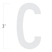 Die-Cut 3 Inch Tall Reflective Letter C White