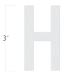 Die-Cut 3 Inch Tall Reflective Letter H White