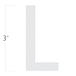 Die-Cut 3 Inch Tall Reflective Letter L White