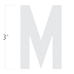 Die-Cut 3 Inch Tall Reflective Letter M White