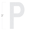 Die-Cut 3 Inch Tall Reflective Letter P White