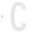 Die-Cut 5 Inch Tall Reflective Letter C White