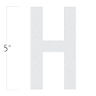 Die-Cut 5 Inch Tall Reflective Letter H White