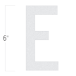 Die-Cut 6 Inch Tall Reflective Letter E White