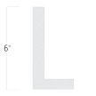 Die-Cut 6 Inch Tall Reflective Letter L White