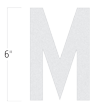 Die-Cut 6 Inch Tall Reflective Letter M White