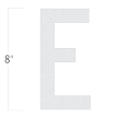 Die-Cut 8 Inch Tall Reflective Letter E White