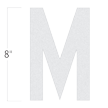 Die-Cut 8 Inch Tall Reflective Letter M White