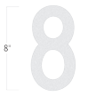 Die-Cut 8 Inch Tall Reflective Number 8 White