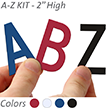 2 inch Die-Cut Magnetic Letter Kit, 4 Colors