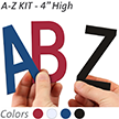 4 inch Die-Cut Magnetic Letter Kit, 4 Colors