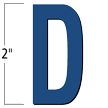 2 inch Die-Cut Magnetic Letter - D, Blue