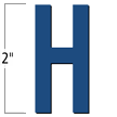 2 inch Die-Cut Magnetic Letter - H, Blue