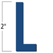 2 inch Die-Cut Magnetic Letter - L, Blue