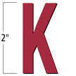 2 inch Die-Cut Magnetic Letter - K, Red