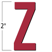 2 inch Die-Cut Magnetic Letter - Z, Red