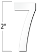 2 inch Die-Cut Magnetic Number - 7, White