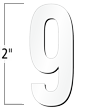 2 inch Die-Cut Magnetic Number - 9, White