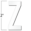 2 inch Die-Cut Magnetic Letter - Z, White
