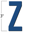 3 inch Die-Cut Magnetic Letter - Z, Blue